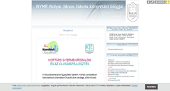 Desktop Screenshot of bolyaiblog.blog.hu