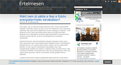 Desktop Screenshot of ertelmesen.blog.hu