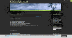 Desktop Screenshot of kozossegikertek.blog.hu