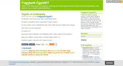 Desktop Screenshot of fogyjunkegyutt.blog.hu