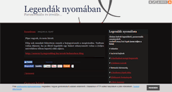 Desktop Screenshot of legendaknyomaban.blog.hu