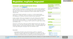 Desktop Screenshot of megeszlek.blog.hu