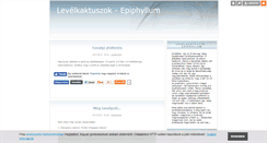 Desktop Screenshot of levelkaktusz.blog.hu