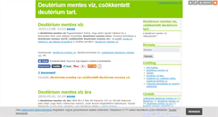 Desktop Screenshot of deuteriummentesviz.blog.hu