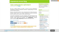 Desktop Screenshot of impotenciaorvosiblog.blog.hu