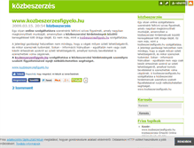 Tablet Screenshot of kozbeszerzesfigyelo.blog.hu