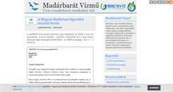 Desktop Screenshot of madarbaratvizmu.blog.hu
