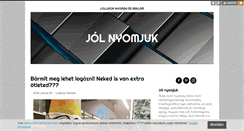 Desktop Screenshot of jolnyomjuk.blog.hu