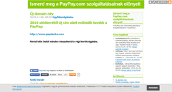 Desktop Screenshot of paypay.blog.hu