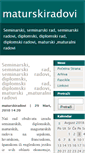 Mobile Screenshot of maturskiradovi.blog.rs