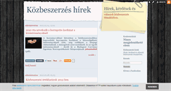 Desktop Screenshot of kozbeszerzesek.blog.hu