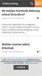 Mobile Screenshot of kritikustomeg.blog.hu