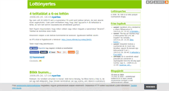 Desktop Screenshot of lottonyertes.blog.hu