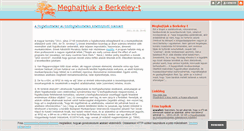 Desktop Screenshot of meghajtjukaberkeleyt.blog.hu