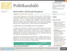 Tablet Screenshot of politikazabalo.blog.hu