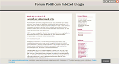 Desktop Screenshot of forumpoliticum.blog.hu