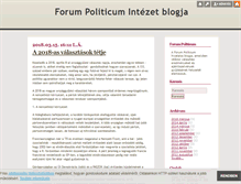 Tablet Screenshot of forumpoliticum.blog.hu