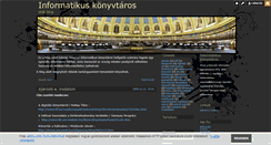 Desktop Screenshot of informatikuskonyvtaros.blog.hu