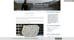 Desktop Screenshot of buvarregesz.blog.hu