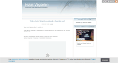 Desktop Screenshot of hotelvegtelen.blog.hu