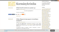 Desktop Screenshot of kormanykronika.blog.hu
