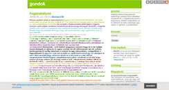 Desktop Screenshot of gondok.blog.hu