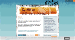 Desktop Screenshot of egyuttazeselyegyenlosegert.blog.hu