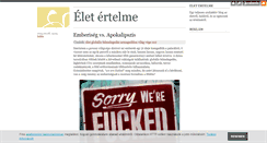 Desktop Screenshot of eletertelme.blog.hu