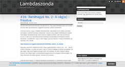 Desktop Screenshot of lambdaszonda.blog.hu
