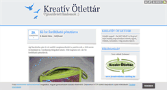 Desktop Screenshot of kreativotlettar.blog.hu