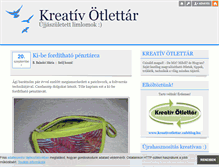 Tablet Screenshot of kreativotlettar.blog.hu