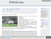 Tablet Screenshot of hobelevanc.blog.hu