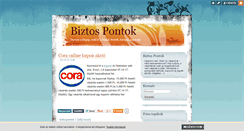 Desktop Screenshot of biztospontok.blog.hu