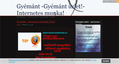 Desktop Screenshot of gyemant-gyemant.blog.hu