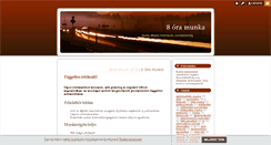 Desktop Screenshot of 8oramunka.blog.hu