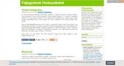 Desktop Screenshot of feljegyzesek-hinduszthanbol.blog.hu