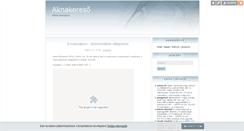 Desktop Screenshot of aknakereso.blog.hu