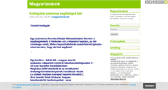 Desktop Screenshot of magyartanarok.blog.hu